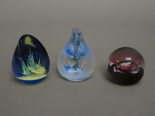 3 Caithness paperweights - Dark Secret, Merlin and Shifting  Sands, all boxed,