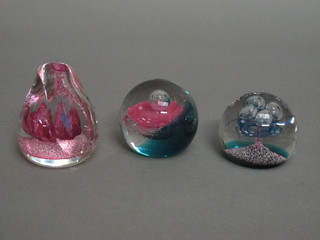 3 Caithness paperweights - Weather Vane, Super Nova and  Fantasy Orchid, all boxed,