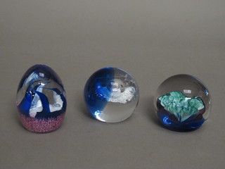 3 Caithness paperweights - Floral Illusion, Milky Way and  Innovation, all boxed,