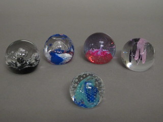 5 Caithness paperweights - Reflections 93, Charisma, Britannica, Sea Dance and Desert Spring, all boxed,