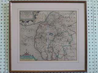 An 18th Century Saxton map of Oxfordshire 11" x 12 1/2"