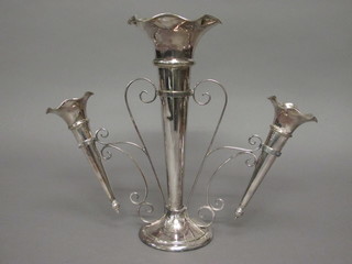 A silver plated 3 branch epergne