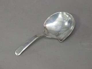 A George III silver caddy spoon, London 1803 by Thomas Wallis   ILLUSTRATED