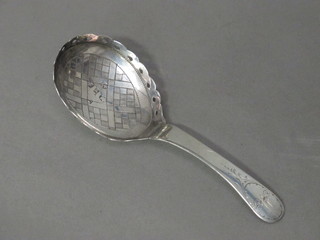 A George III silver Old English pattern caddy spoon,  Birmingham 1818, by John Bettridge