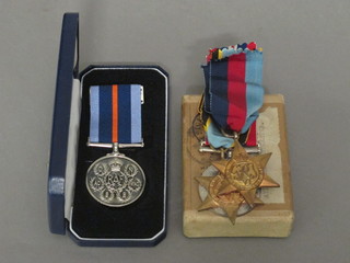 A group of 4 medals attributed to F C Hall Royal Air Force, comprising 1939-45 Star, Air Crew Europe Star, British War  medal and Bomber Command medal