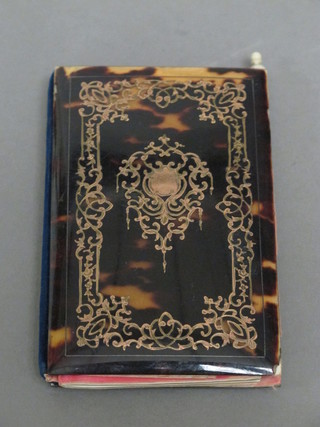 A lady's piquet and tortoiseshell mounted aide memoir