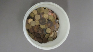 A quantity of copper coins