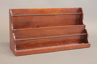 A mahogany 2 tier letter rack 20"
