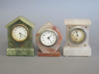 3 bedroom timepieces contained in a marble finished cases