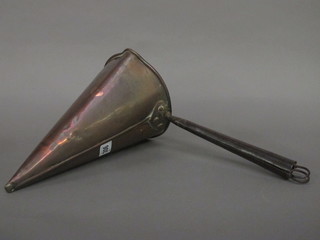 A 19th Century copper and iron ale warmer