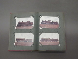 An album of various coloured postcards - Railway Locomotives