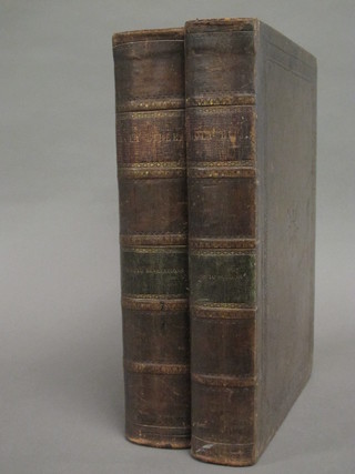 2 volumes "The Comprehensive Family Bible - Old Testaments" leather bound