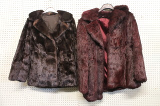 2 ladies fur coats, size 12,