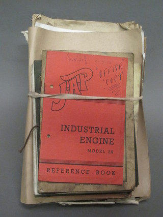 Instructions for a JP Industrial engine model 2A, a Case manual  for a Case model "LA Tractor" and other tractor instruction  manuals