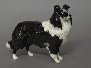 A Beswick figure of a standing black and white border collie 5  1/2"