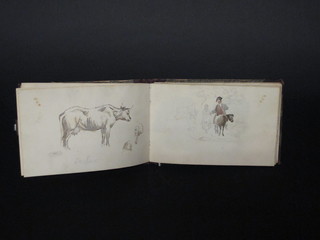 A leather bound sketch book by Poynings Robert More Molyneux, dated May 20th 1833