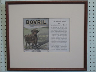 An advertising poster for Bovril 7" x 9 1/2"