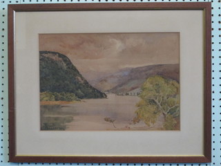 Occhompton, watercolour "Mountain Lake" 10" x 14 1/2"