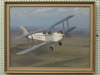Bargan, oil on canvas "Study of a Two Seat Bi-Plane" 18" x 23"
