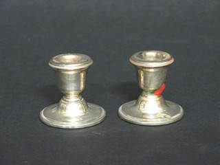 A pair of modern silver stub candlesticks 1 1/2", Birmingham