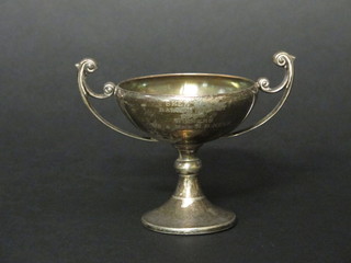 A Sterling silver twin handled trophy cup 3"