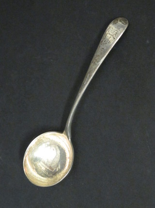 A George III bottom marked Old English pattern silver sauce ladle 2 ozs