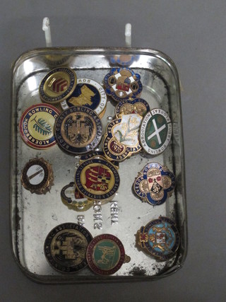 15 various enamelled bowling badges