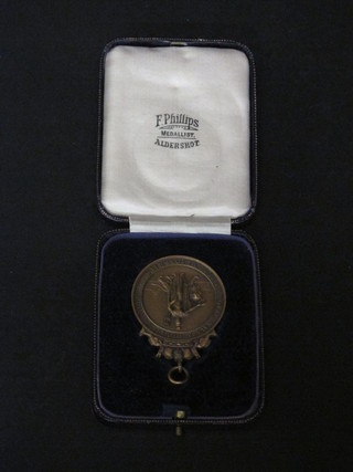 A Royal Navy and Royal Marines bronze boxing medal Amateur  Interport Light Weight Champion 1932