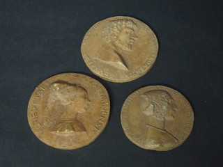 3 terracotta medallions