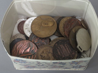 A collection of medallions etc