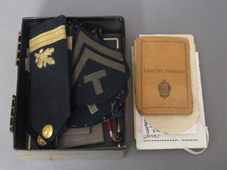 A pair of American epaulettes together with various American ribbons etc