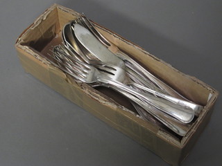 A quantity of various Continental silver plated flatware