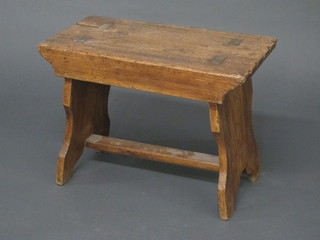 A rectangular elm stool 21"