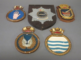 9 various ships plaques