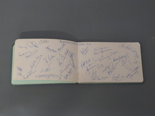 An autograph album containing various autographs