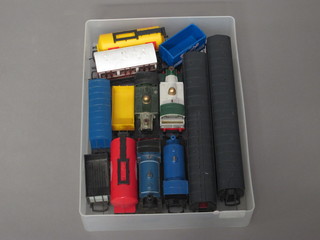 A small collection of rolling stock, locomotives