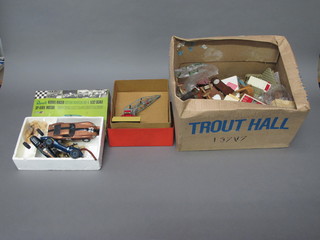 A Hornby O gauge guide Grue de Quai together with a Revell  model racing car and a collection of various dolls house furniture
