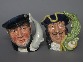 2 Royal Doulton character jugs - Captain Hook and Captain Ahab