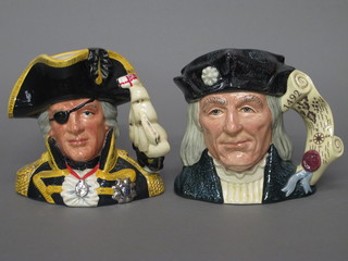 2 Royal Doulton character jugs - Christopher Columbus and Vice Admiral Nelson
