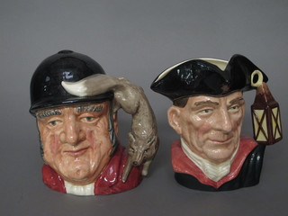 A Royal Doulton character jug created for Williamsburg - Night Watchman and 1 other Gone Away