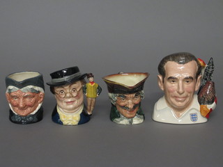 A Royal Doulton character jug - Mr Pickwick and 3 others - Granny, Dick Turpin and a limited edition Sir Stanley Matthews