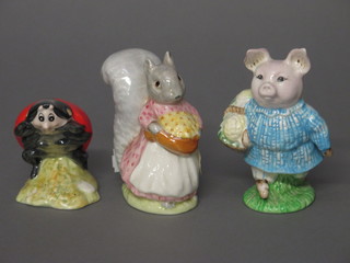 A Royal Albert figures Mother Ladybird and 2 Beswick Beatrix  Potter figures - Goody Tiptoes and Little Pig Robinson