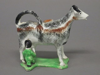 A pottery cow creamer 6"  ILLUSTRATED