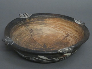 An Australian? circular terracotta bowl 12"