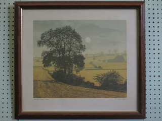 Kenneth Leach, a limited edition coloured print "Harvest Moon"  12" x 15"