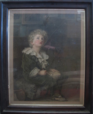 A Pears print "Bubbles" contained in a mahogany frame