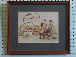 Chad, a humerous picture "Wot Chad Still Going Strong" dated  1982 6 1/2" x 8 1/2"