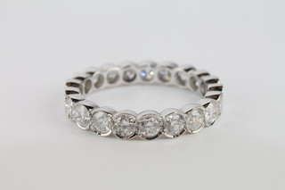A lady's 18ct white gold full eternity ring, approx 1.85ct