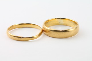 2, 22ct gold wedding bands