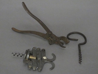 A metal cantilever corkscrew, a metal corkscrew and The Tangent Lever